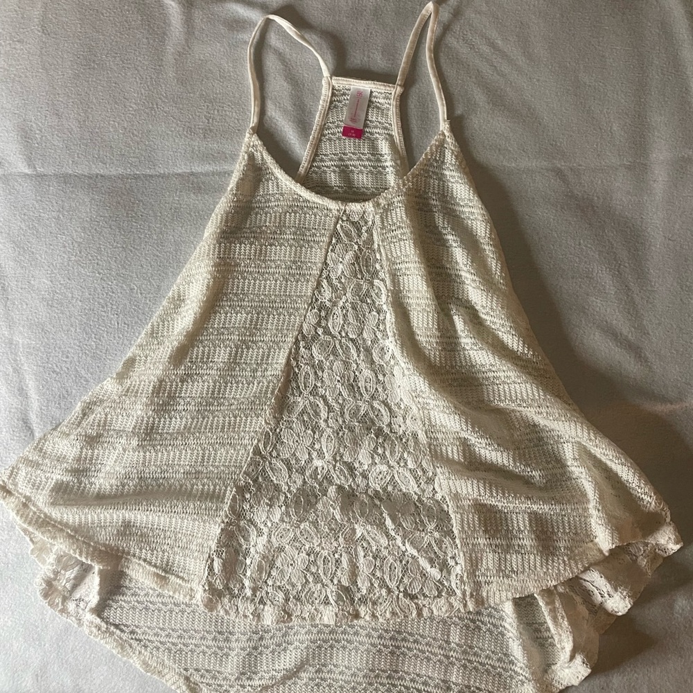 See through white top